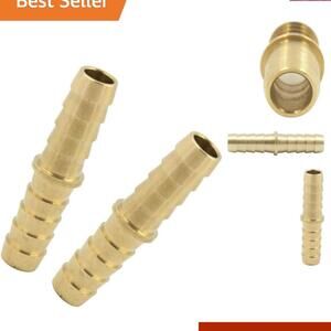 Durable Brass Union Fitting - 3/16" Barb x 3/16" for Reliable Hose Connection